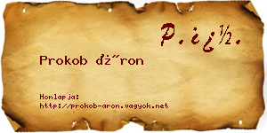 Prokob Áron névjegykártya